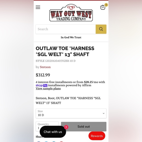 Men’s Stetson Outlaw Brown Boots in EUC - Picture 7 of 10